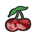 cherry Embroidery Iron sew on patch applique DIY clothing Sequins 6.8*7.7cm  FT