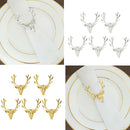 10x Metal Reindeer Napkin Rings Cloth Napkin Holders Wedding Decor