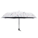 Fully Automatic Small Fresh Umbrella Rain Woman Three Fold Umbrella Floral
