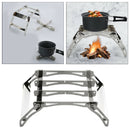 Stainless Steel Cooking Stove Stand Pot Holder Rack Shelf Camping BBQ Grilling