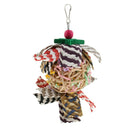 Bird Toys Rattan Ball with Paper Strips Cage Swing Parrot Foraging Chew Shredder