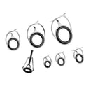 7Pcs Mixed Size Fishing Rod Rings Tip   Pole Repair Kit Line Guides Eyes