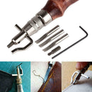 5 In 1 Adjustable Stitching Groover Crease Leather Kit Tools DIY Lot Set Le D9G4