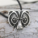Bear Head Amulet Pendant Necklace Norse Viking Necklace Talisman Jewelry FT