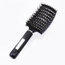 Hair Scalp Massage Comb Anti-Static Straight Curly Hair Styling Brush(Black A