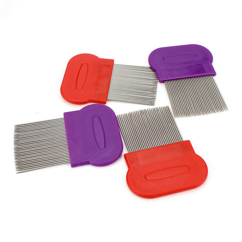 Comb Head Hair Lice Nit Pet Safe Flea Eggs Dirt Dust Remover Steel Tooth Bru Kw