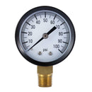 100 PSI 0.25in Air Pressure Gauge Meter Hydraulic Tester Dial Manometer
