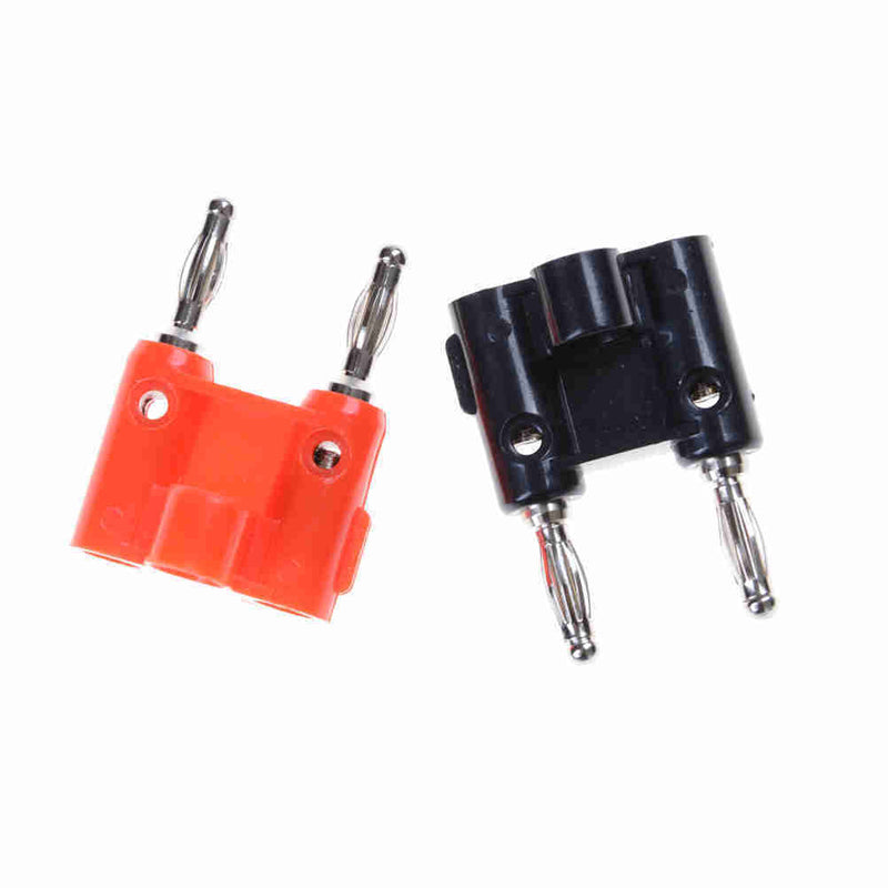 Dual 4mm Nickel Banana Plug Jack Connectors Binding Post Socket Test Probes JR