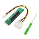 PCI-E 4X Female To NGFF M.2 M Key Male Adapter Power Cable Converter Card