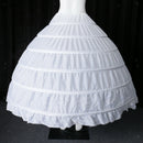 White Long 6-Hoop Petticoat Extra Full Wedding Prom Ball Crinoline Underskirt