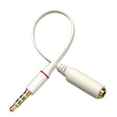 15.5cm OMTP to CTIA Male to Female 3.5mm Earphone Cable Adapter White