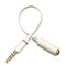 15.5cm OMTP to CTIA Male to Female 3.5mm Earphone Cable Adapter White