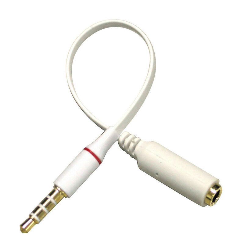 15.5cm OMTP to CTIA Male to Female 3.5mm Earphone Cable Adapter White