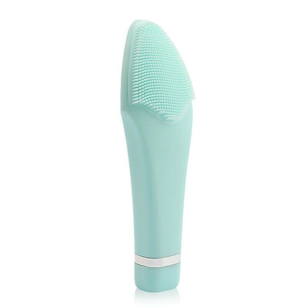 Green Facial Cleansing Brush Sonic Vibration Face Cleaner Silicone Deep Por K2Q2