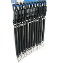 12pcs Retractable Stretch Spiral Stretchy String Keychain Keyrings Black
