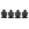 4pcs Metal Practice Silhouette Shooting Aim Target Mini Plinking Targets