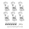 6R Lock Tuning Pegs Tuner Machine Heads Chrome High Qulity Small Square Head