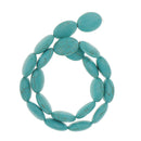 15x20mm Flat Oval Natural Turquoise tone Beads 15in