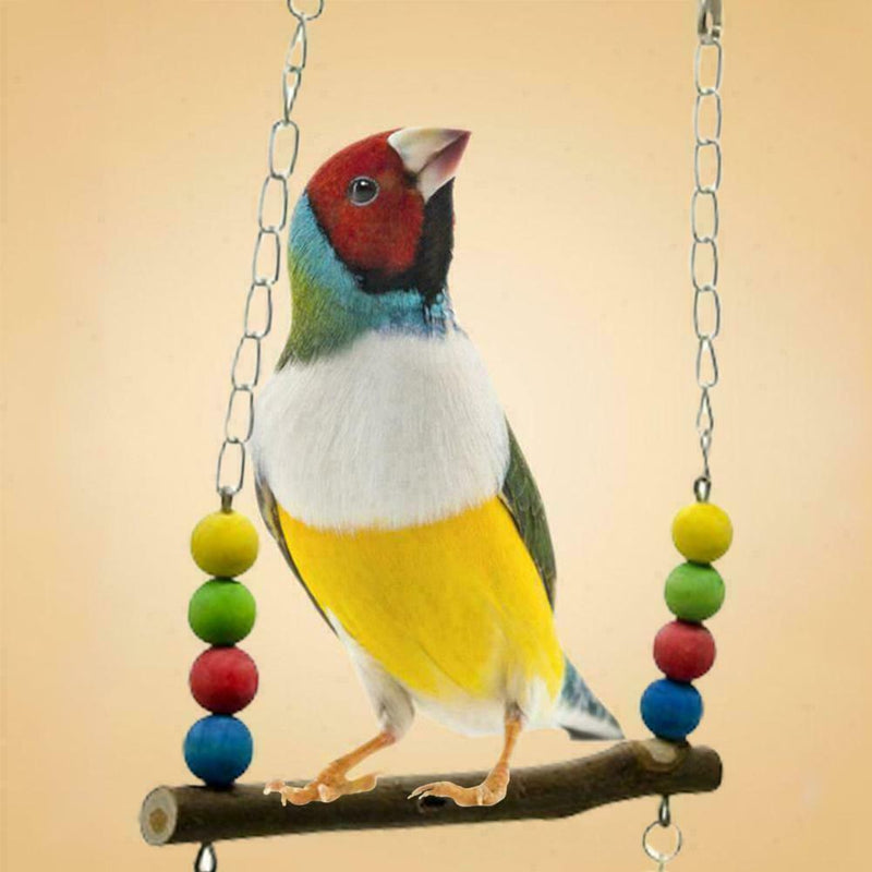 1pc Parrot Toys Bird Hanging Swing Cage Decoration Cockatiel Toys Durable B F4C6