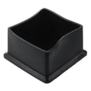 Square Black Rubber 50mmx50mm Foot for Table Chair Leg H4G2