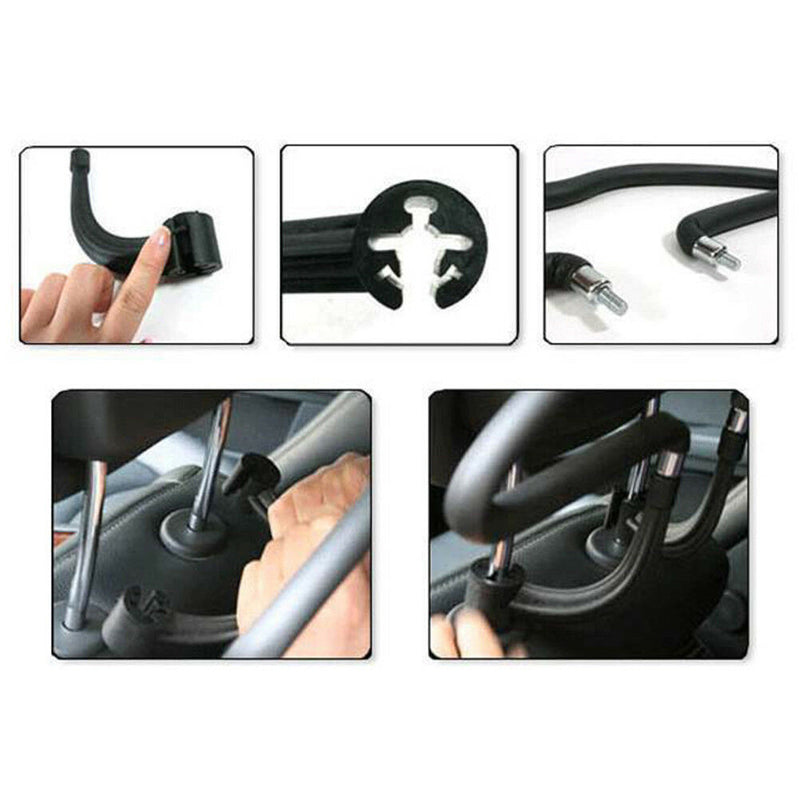 Stainless Steel Car Seat Headrest Clothes Hanger Coat Jacket Suit Holder Rack FT