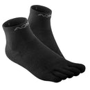 Women Men Sports Ankle Sock Running Hiking Camping Short Toe Sock Black Unisex