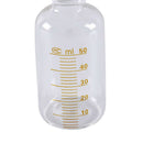1pcs 50ml Scale lab glass vials bottles clear containers with black screw cap LJ