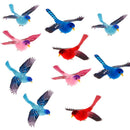 10x Artificial Foam Birds on Clip for Arts and Crafts Decoration Accessories