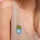 Cartoon Cute Potted Plant Brooch Badge Unisex Shirt Enamel Pins (Style 1)