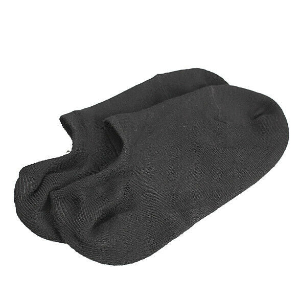 Nonslip Bamboo Fiber Socks Cotton Ankle Boat Low-cut Black A