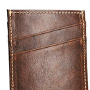 2-Sided Vertical Credit Card Holder, Leather Minimalist Wallet 5 Slots, Thin