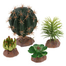 4x Realistic Plants Fish Tank Decor Landscape For