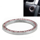Car SUV Bling Decorative Accessories Button Start Switch Pink Diamond Rin CBR
