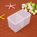 Clear Plastic Cotton Swab Box Storage Organizer Holder Cosmetic Makeup Tool
