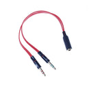 Y%Splitter 1 Female to 2 Male 3.5mm Mic Stereo Audio Adapter Audio Cable For  Gw