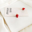 2X Strawberry Charms Handmade DIY Crafts Enamel Alloy Jewelry Making YA FT