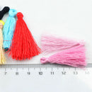 Chinese Silky Thread Tassel Charms&12mm Round Printed Boho Style Wood Beads