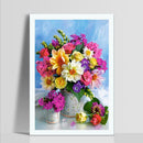 5D DIY Full Drill Diamond Painting Colored Flower Cross Stitch Mosaic Kit