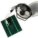 2.5W 5V Solar Powered Panel Iron Fan For Home Office Outdoor Traveling Fish