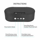 Portable Bluetooth Speaker Portable Wireless Player Linen Design Subwoofer
