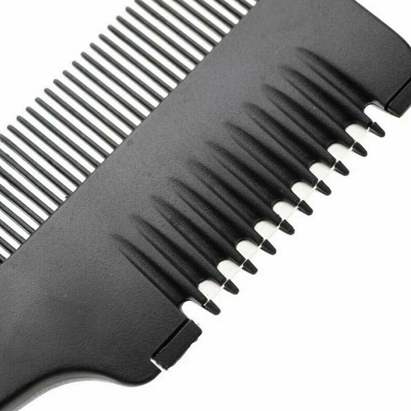 Hair Razor Comb Double Side Cutting Thinning Radian Design DIY Sharp With Blade