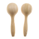 2 Pieces Wood Maracas Hand Percussions Kids Rhythm Hand Shakers 15cm Length