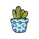 Cartoon Cute Potted Plant Brooch Badge Unisex Shirt Enamel Pins (Style 1)