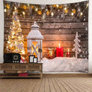 Christmas Tree Snowy Sky Wall Art Hanging Tapestry Dorm Bedspread Decor G