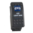 12v 24v Waterproof Rocker Toggle Button Switch Blue LED Bar Light Car Auto 5Pin
