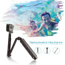 Telesin Waterproof Selfie Stick Floating Hand Grip +3-Way Grip Arm Monopod