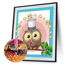 Night Bird 5D Cardboard Round Diamond Painting DIY Craft Needlework Stitch