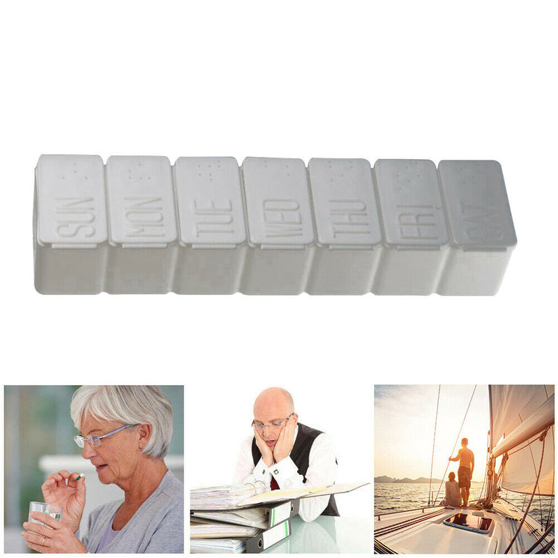 7 Grids 7 Days Weekly Pill Box Seal Tablet Medicine Organizer with Braille