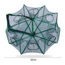 8 Sides 8 Holes Automatic Fishing Net NylonÃ‚Â Crab Fish Trap ShrimpÃ‚Â Cage (E)