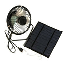 2.5W 5V Solar Powered Panel Iron Fan For Home Office Outdoor Traveling Fish